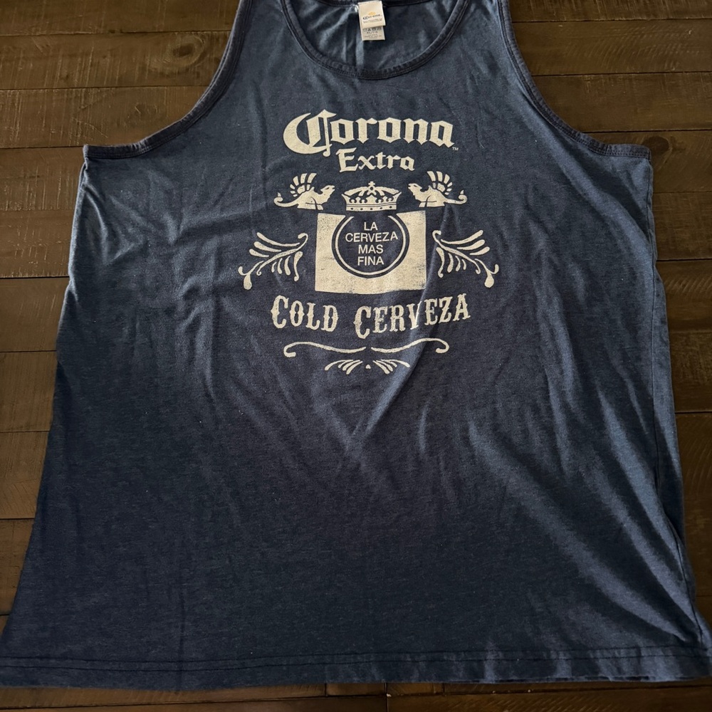 Corona Extra Men’s Navy Blue Graphic Tank Top XL